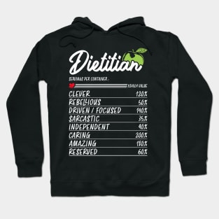 Funny Dietitian Nutrition Facts Hoodie